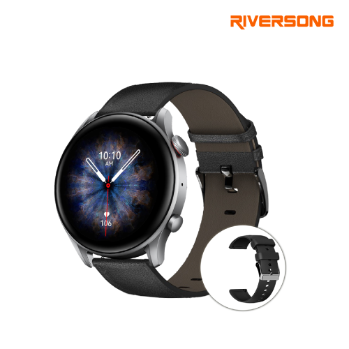 Riversong Wave S FT11 Smart Fitness Watch BLACK/blue/red Sold - Mediatech Lb